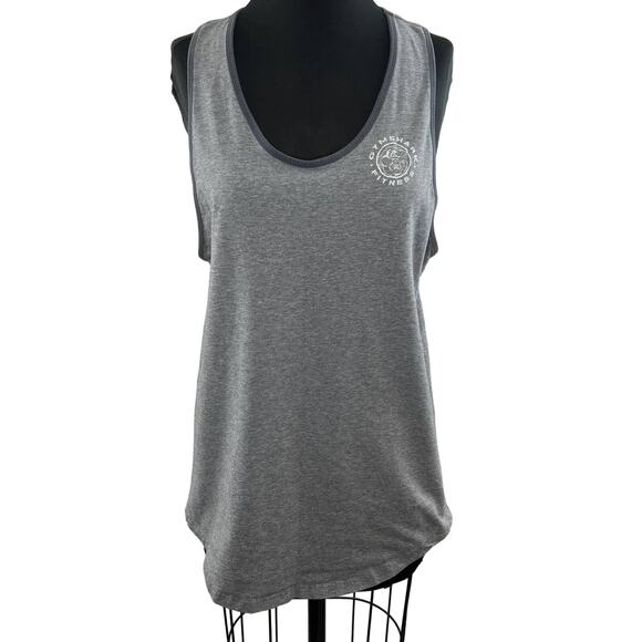 GymShark Men's Gray Sleeveless Scoop Neck Pullover Athletic Tank Top Sz M Medium - Picture 1 of 7